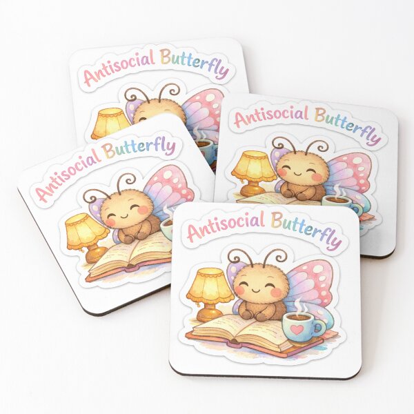 Item preview, Antisocial Butterfly Cozy Introvert Pastel Sticker Pack designed and sold by goodcrystals.