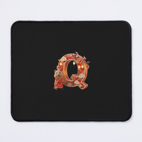 Item preview, Festive Bear with Blossoms on Letter Q – Lunar New Year Delight designed and sold by kunsuriyapaisan Paranee.