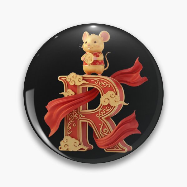 Item preview, Fortune Mouse on Letter R – Lunar New Year Blessing designed and sold by kunsuriyapaisan Paranee.