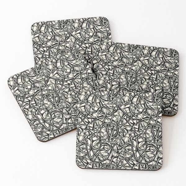 Item preview, Black Ribbon Tangle designed and sold by Kaleidoscope Print.