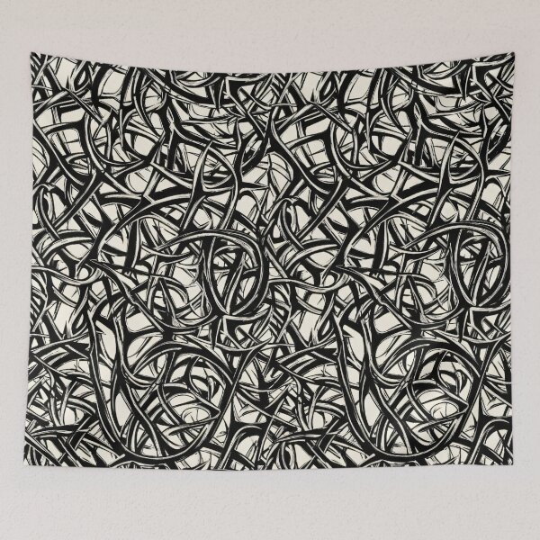 Item preview, Black Ribbon Tangle designed and sold by Kaleidoscope Print.