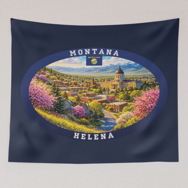 Aperçu de l'œuvre Voyage à Helena, Montana créée et vendue par Thistle-TShop.