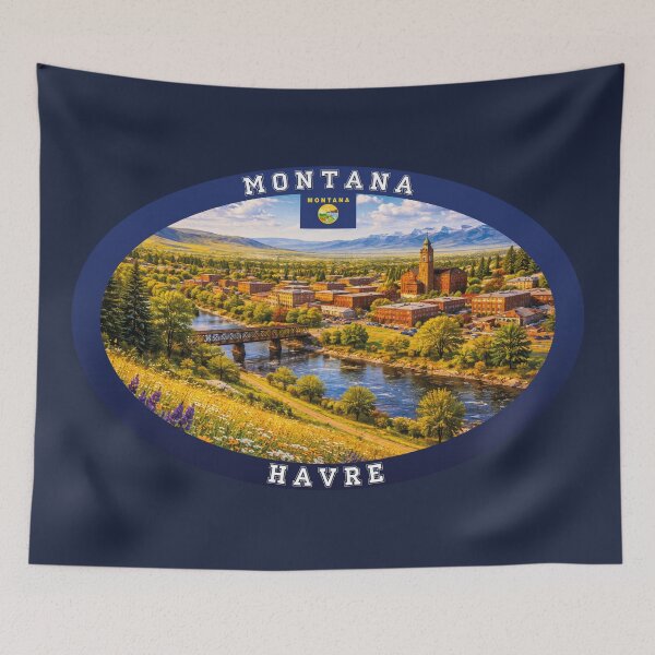 Aperçu de l'œuvre Voyage à Havre, Montana créée et vendue par Thistle-TShop.