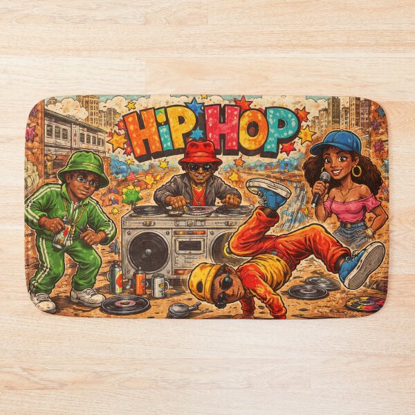 Item preview, love the GREAT VIBES HIP HOP: Hip Hop Cartoon Pattern Colorato – Street Culture Urban Seamless Design designed and sold by Arte Cartoon From TagTeam Group.