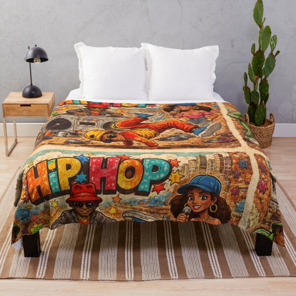 Item preview, love the GREAT VIBES HIP HOP: Hip Hop Cartoon Pattern Colorato – Street Culture Urban Seamless Design designed and sold by Arte Cartoon From TagTeam Group.