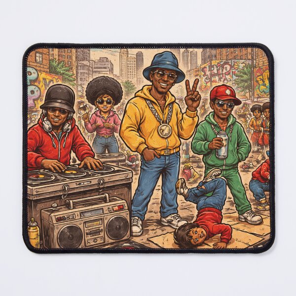 Item preview, HIP HOP: Hip Hop Cartoon Pattern Colorato – Street Culture Urban Seamless Design designed and sold by Arte Cartoon From TagTeam Group.