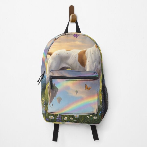 Item preview, English Pointer in Dreamy Rainbow Paradise designed and sold by PetMemorialArt.