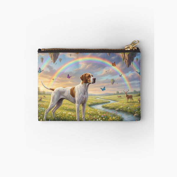 Item preview, English Pointer in Dreamy Rainbow Paradise designed and sold by PetMemorialArt.
