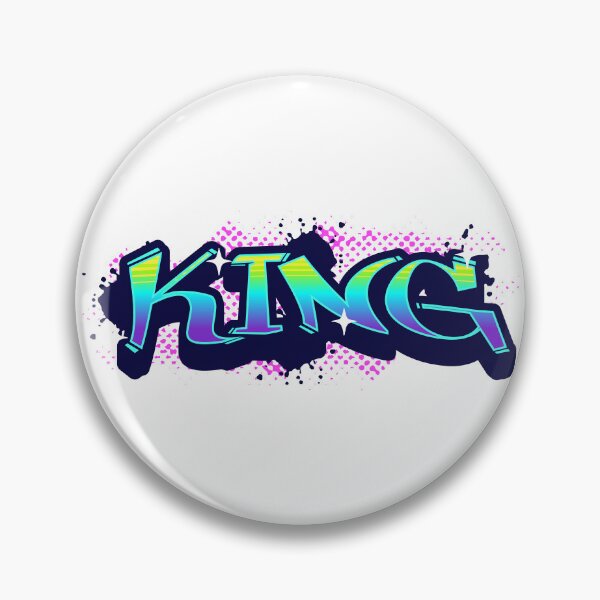 Artikelvorschau, Neonfarbenes Graffiti-Design mit dem Schriftzug „King“ im urbanen Street-Art-Stil. entworfen und verkauft von New Vision by ToMz.