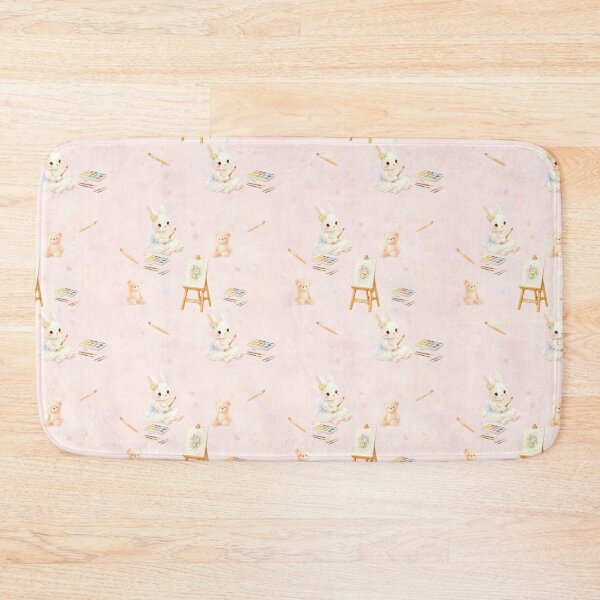 Item preview, Cute Bunny Artist Pastel Nursery Pattern designed and sold by ClamberryStudio.