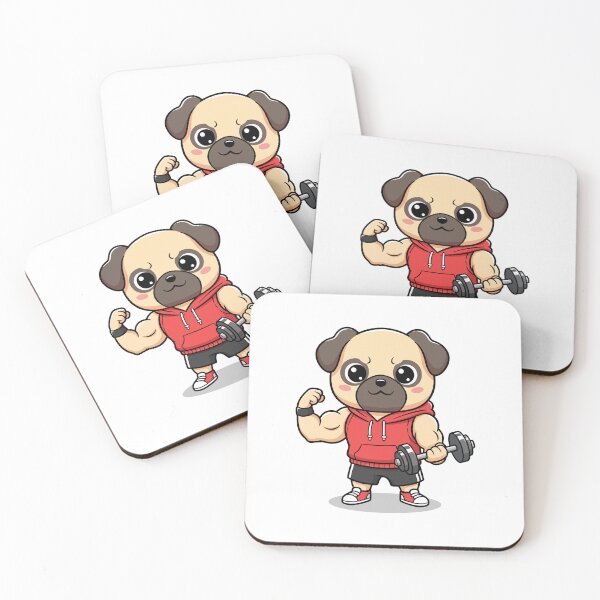 Item preview, Fitness Pug Lifting Weights designed and sold by Faristaputra.