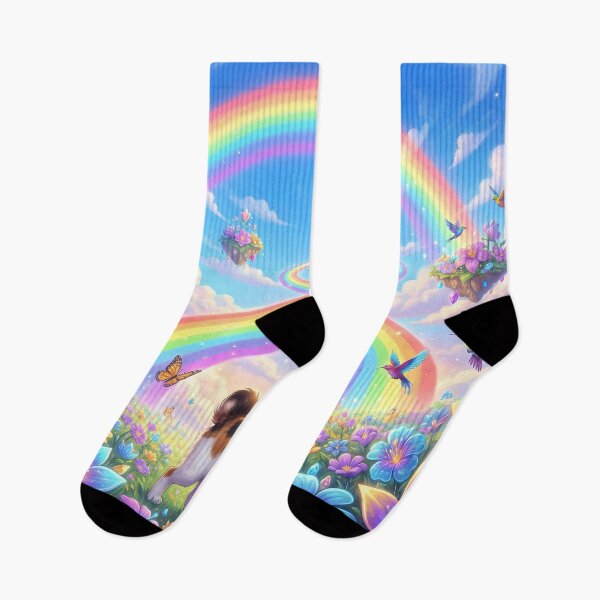 Item preview, Joyful Japanese Bobtail in Rainbow Floral Paradise designed and sold by PetMemorialArt.