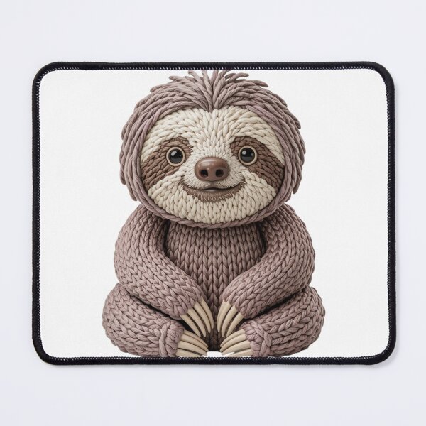 Item preview, Cute Knitted Sloth Sticker | Cozy Yarn Sloth Plush Aesthetic Animal Art designed and sold by SoftLoopStudio.