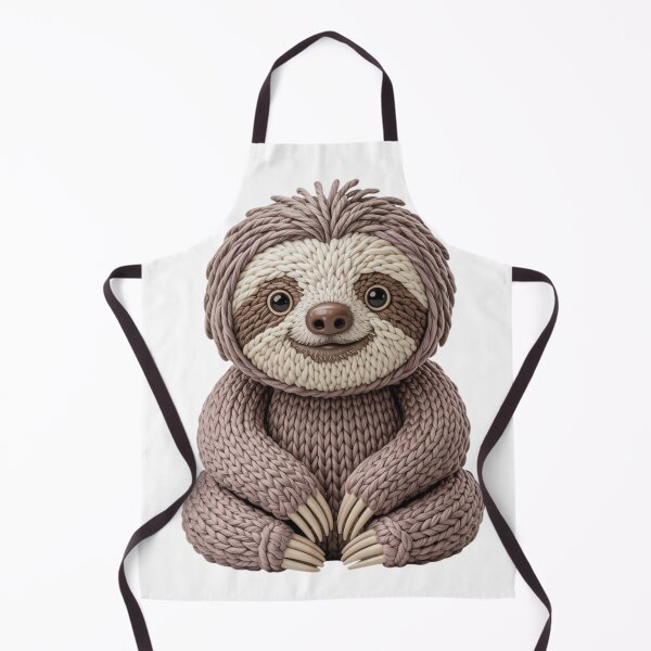 Item preview, Cute Knitted Sloth Sticker | Cozy Yarn Sloth Plush Aesthetic Animal Art designed and sold by SoftLoopStudio.