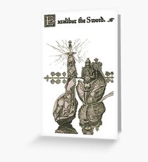 Excalibur das Schwert König Artus Grußkarte