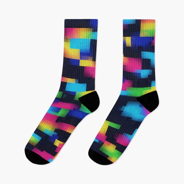 Item preview, Rainbow Pixel Mosaic designed and sold by Kaleidoscope Print.