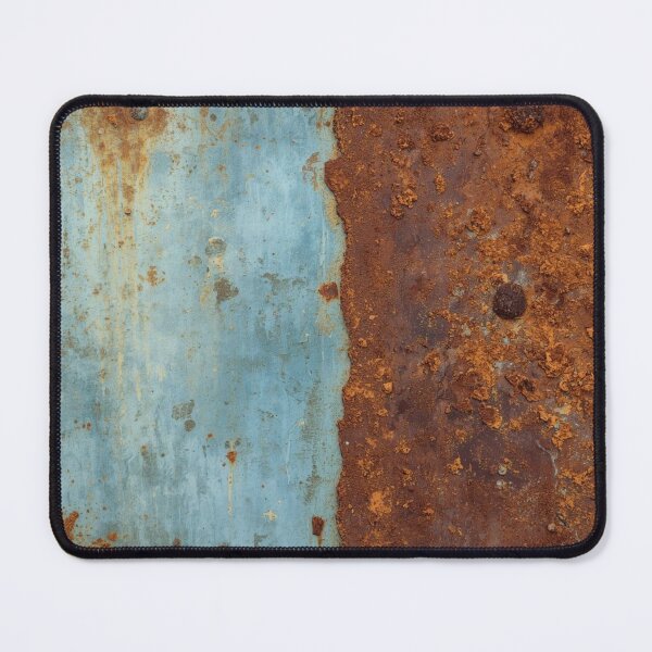 Item preview, Abstract Two Tone Blue Paint and Heavy Rust Texture designed and sold by The Rust Lab.