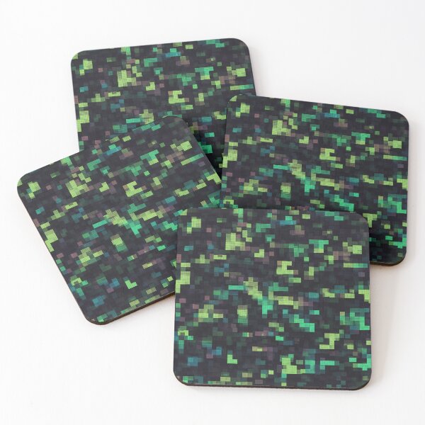 Item preview, Emerald Pixel Noise designed and sold by Kaleidoscope Print.