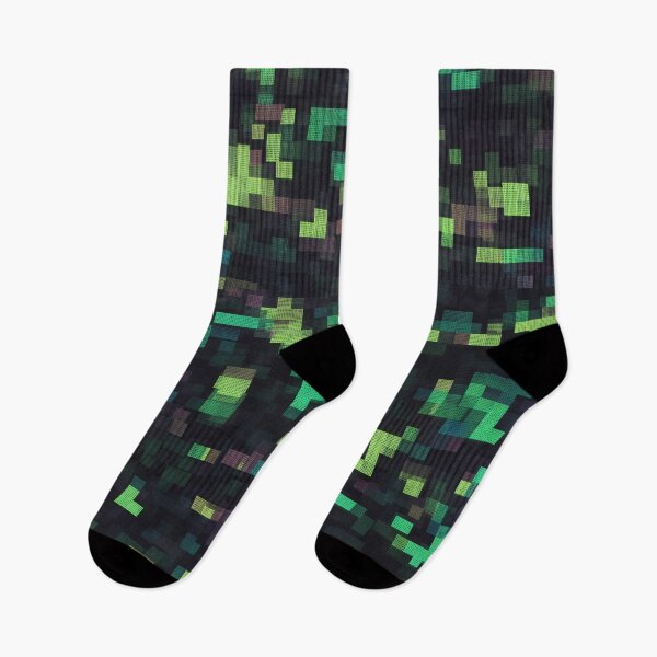 Item preview, Emerald Pixel Noise designed and sold by Kaleidoscope Print.
