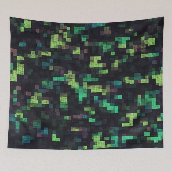 Item preview, Emerald Pixel Noise designed and sold by Kaleidoscope Print.