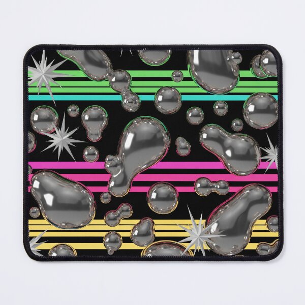 Item preview, Chrome Bubble Neon Stripes designed and sold by Kaleidoscope Print.