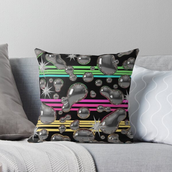 Item preview, Chrome Bubble Neon Stripes designed and sold by Kaleidoscope Print.