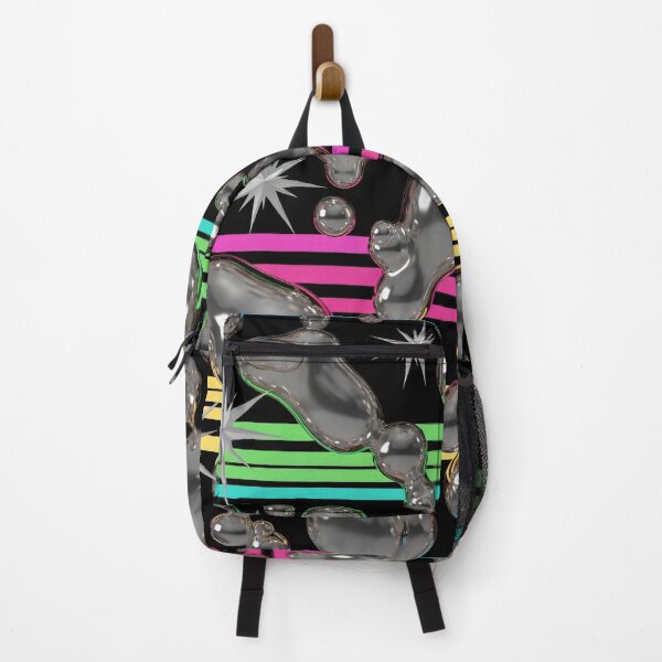 Item preview, Chrome Bubble Neon Stripes designed and sold by Kaleidoscope Print.