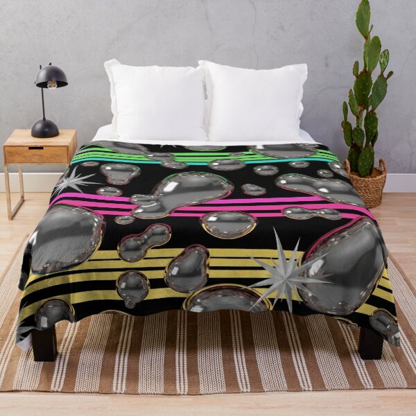 Item preview, Chrome Bubble Neon Stripes designed and sold by Kaleidoscope Print.