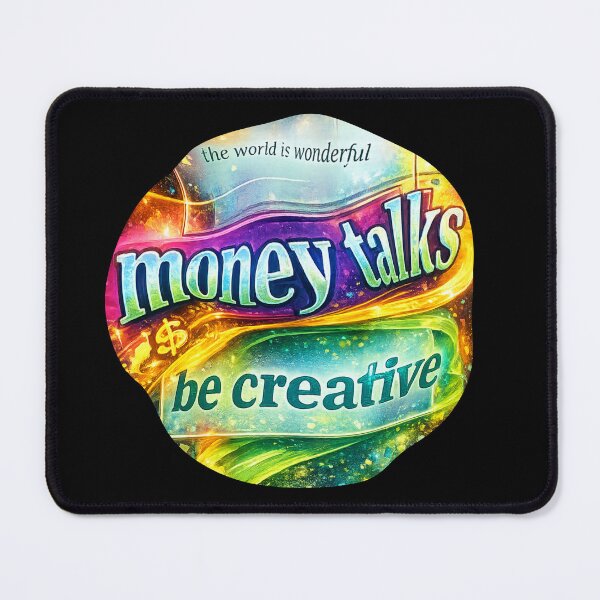 Item preview, Money Talks – Be Creative | Colorful Surreal Typography Art designed and sold by NB-Artmagic.