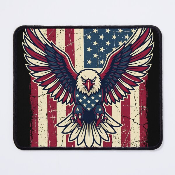 Item preview, American Eagle Patriotic Flag Art – Vintage USA Freedom designed and sold by Imaginationbeyond.
