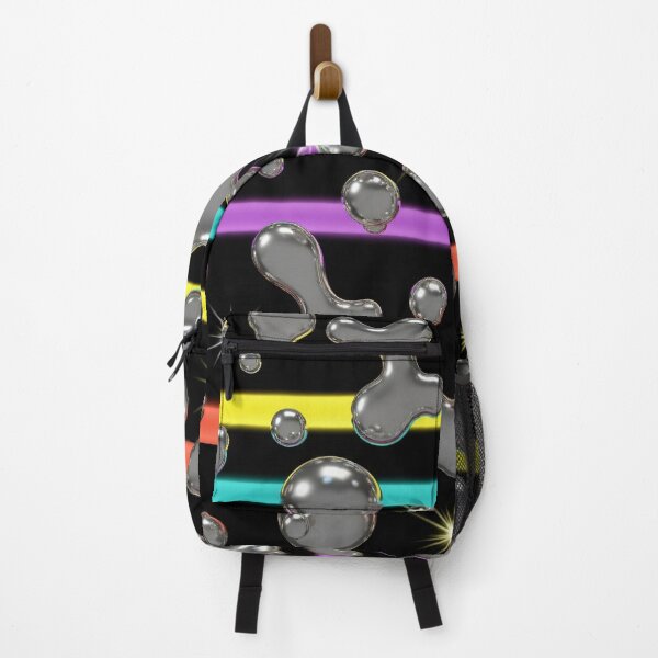 Item preview, Chrome Bubbles Neon Lines designed and sold by Kaleidoscope Print.