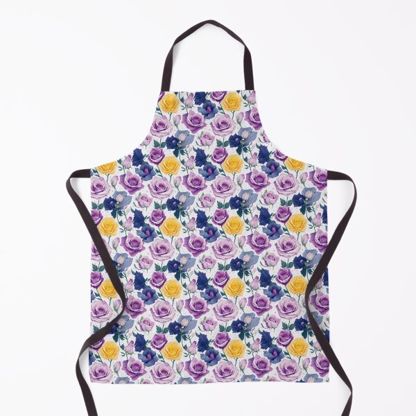 Item preview, Botanical Watercolor Floral: Purple Roses with a Yellow Rose Accent designed and sold by Chill-Chaos-St.