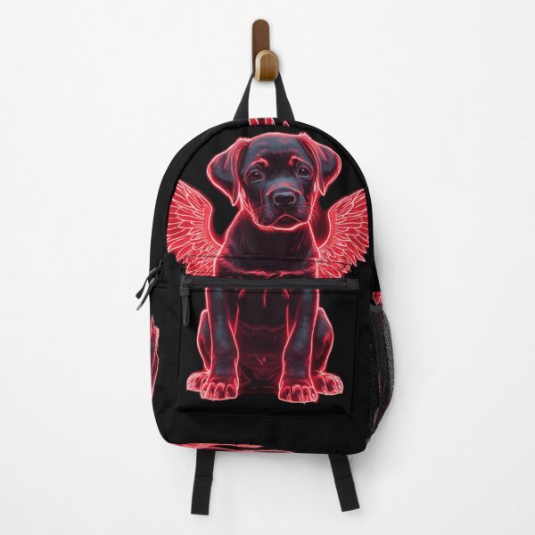 Item preview, Neon Wings Puppy – Mystical Glowing Fantasy Art designed and sold by PixelVibe782.