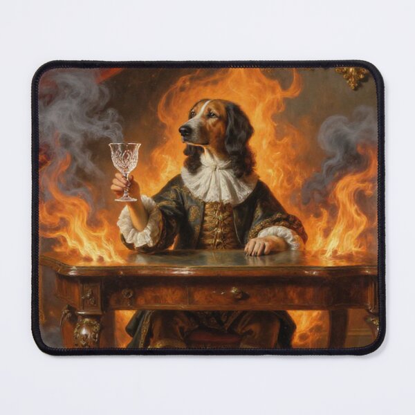 Item preview, The Stoic Hound: Baroque 'This Is Fine' Masterpiece designed and sold by gaogle.