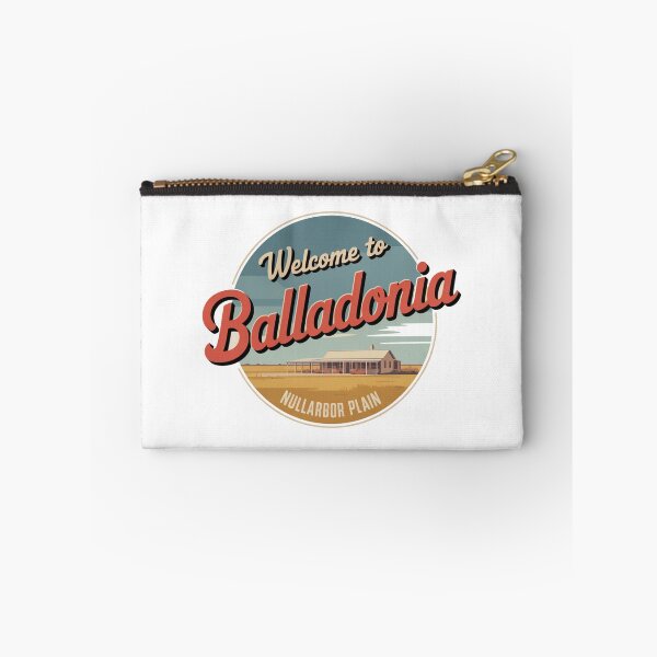 Item preview, Welcome to Balladonia — Nullarbor Roadhouse Vintage Travel Sticker designed and sold by Random Designs.