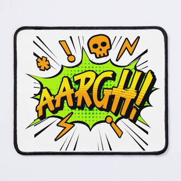 Item preview, Loud comic statement with the explosive lettering "AARGH!" in garish pop art style. designed and sold by New Vision by ToMz.