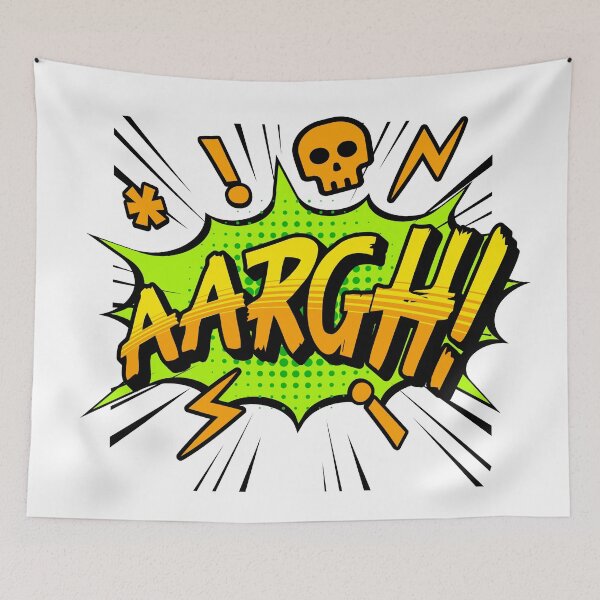 Item preview, Loud comic statement with the explosive lettering "AARGH!" in garish pop art style. designed and sold by New Vision by ToMz.