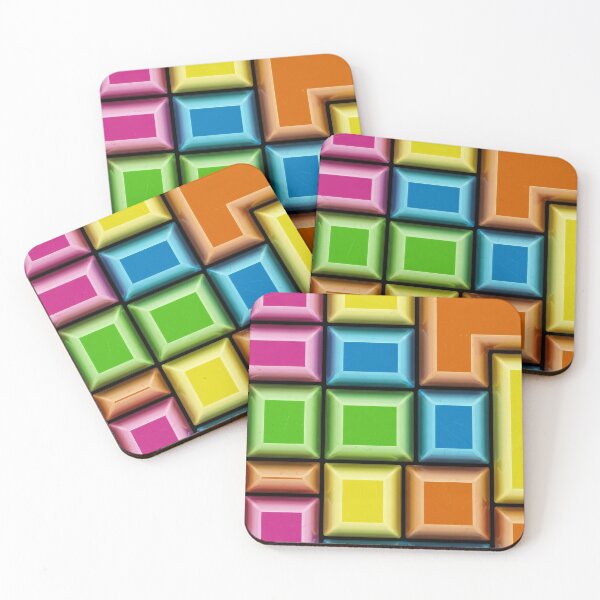 Item preview, Glossy Retro Block Grid designed and sold by Kaleidoscope Print.