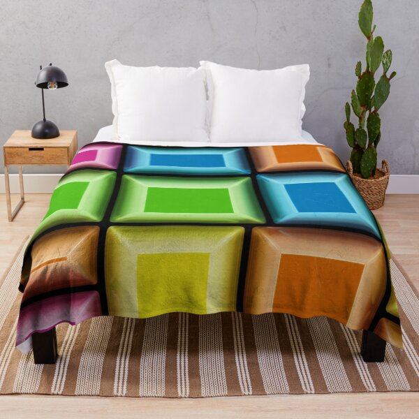 Item preview, Glossy Retro Block Grid designed and sold by Kaleidoscope Print.