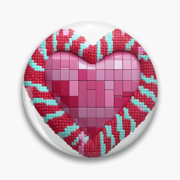Item preview, 2D Pixel Candy Heart Icon Valentine Day Flat Sprite Sweet Love Symbol designed and sold by BankMano.