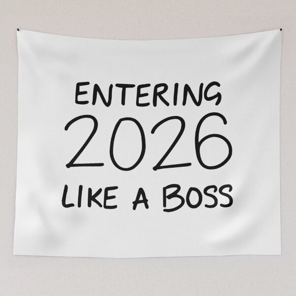 Item preview, Entering 2026 Like a Boss New Year Typography designed and sold by DavidTeeStudio.
