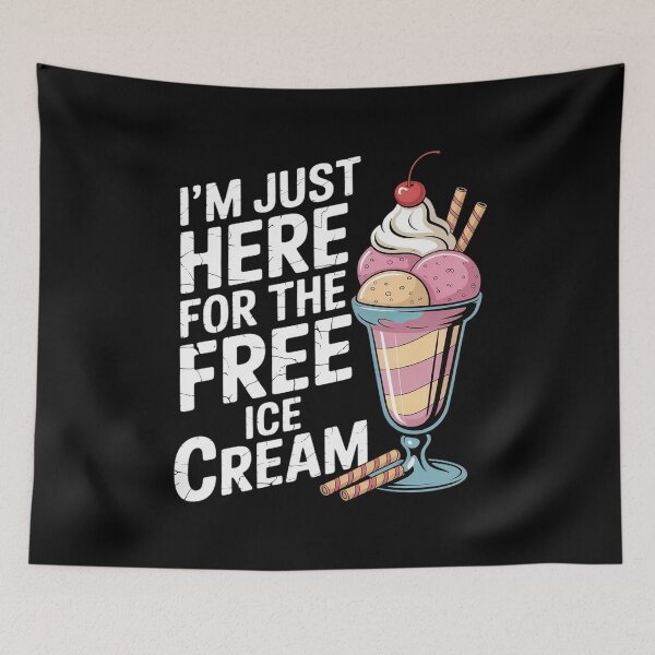 Item preview, Funny I'm Just Here For The Free Ice Cream Cruise Vacation designed and sold by Tatianamiobi.