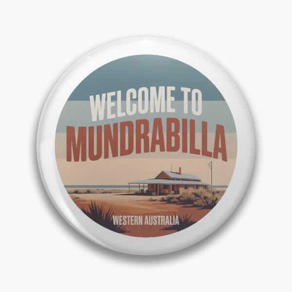Item preview, Mundrabilla — Nullarbor Roadhouse Vintage Travel Sticker designed and sold by Random Designs.