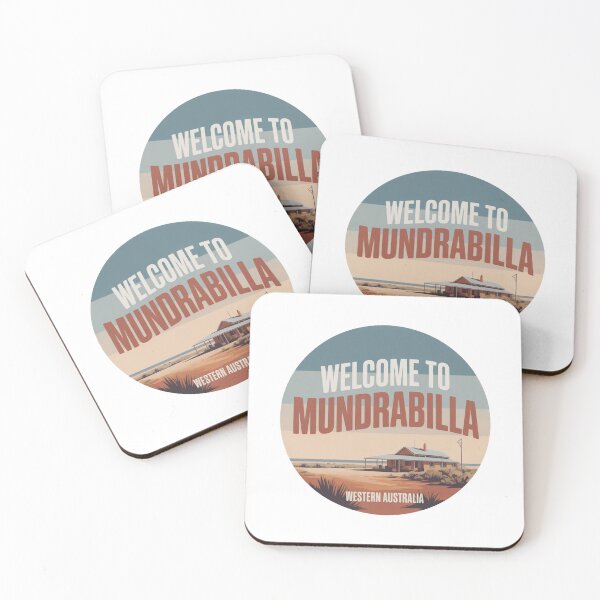 Item preview, Mundrabilla — Nullarbor Roadhouse Vintage Travel Sticker designed and sold by Random Designs.
