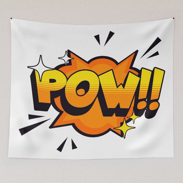 Item preview, Explosive comic design with the word "POW!" in bold colors and classic pop art style. designed and sold by New Vision by ToMz.