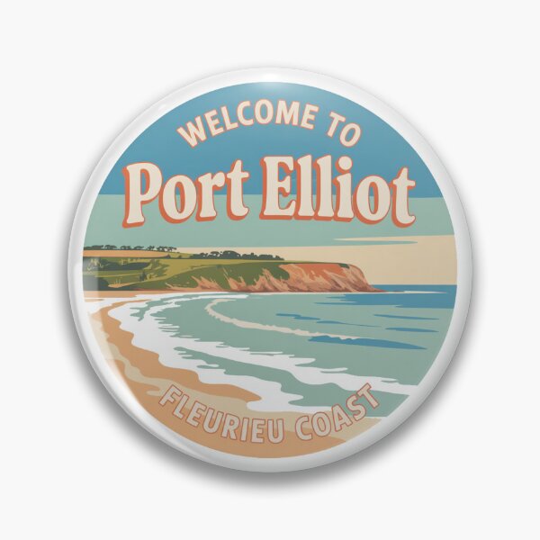 Artikelvorschau, Willkommen in Port Elliot – Vintage-Reiseaufkleber der Fleurieu-Küste entworfen und verkauft von Random Designs.
