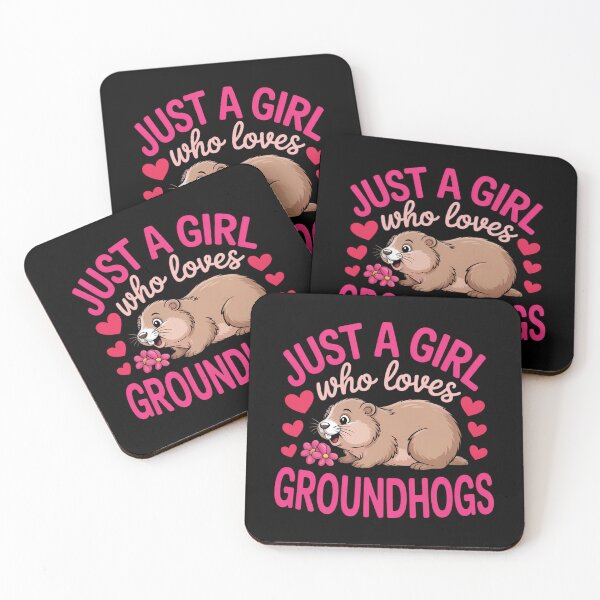 Item preview, Just A Girl Who loves Groundhogs Happy Groundhog designed and sold by FaithAbbott.