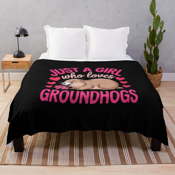 Item preview, Just A Girl Who loves Groundhogs Happy Groundhog designed and sold by FaithAbbott.
