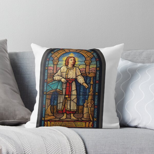 Item preview, Saintly Tribute in Stained Glass – Memorial Window Art designed and sold by LuxuryApparels.