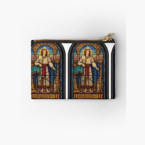 Item preview, Saintly Tribute in Stained Glass – Memorial Window Art designed and sold by LuxuryApparels.